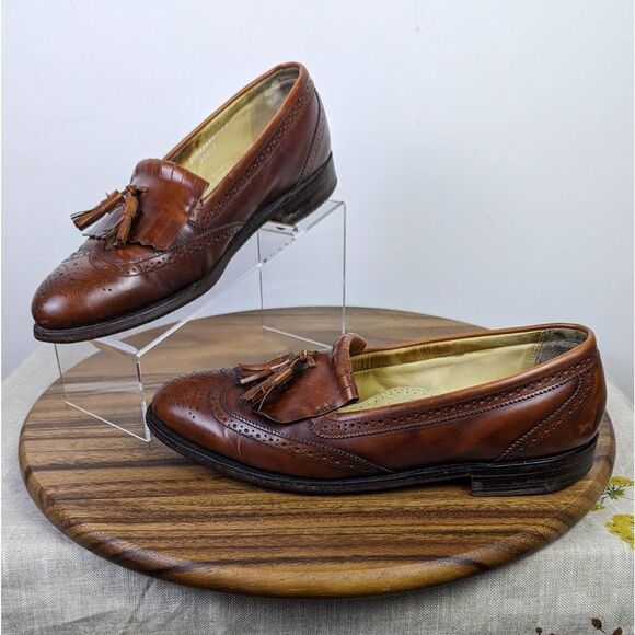 Bostonian Impression Wing Tip Tassel Men's Leather Dress Shoes Size 10 D/B - Picture 1 of 10